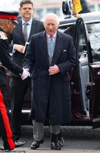 king charles in long coat