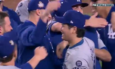 ohtani celebrates